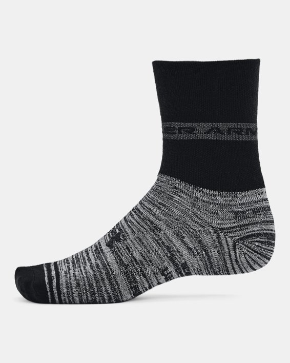 Lot de 2 paires de chaussettes hautes ou basses UA Essential unisexes, Black, pdpMainDesktop image number 4